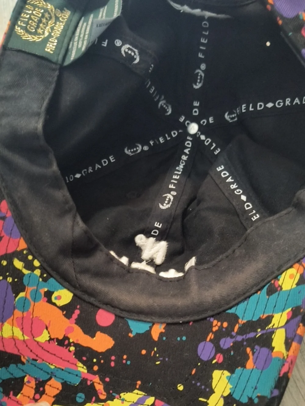 Field Grade Cap Adjustable Paint Splatter No F*CKS Given